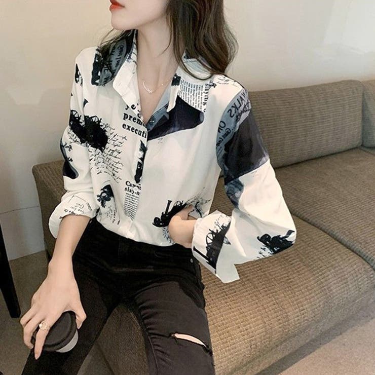 柄シャツ 英字柄 メッセージプリント | Decorative  | 詳細画像3 