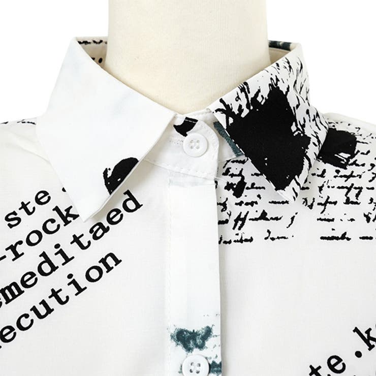 柄シャツ 英字柄 メッセージプリント | Decorative  | 詳細画像7 