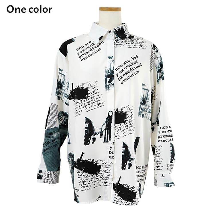 柄シャツ 英字柄 メッセージプリント | Decorative  | 詳細画像9 