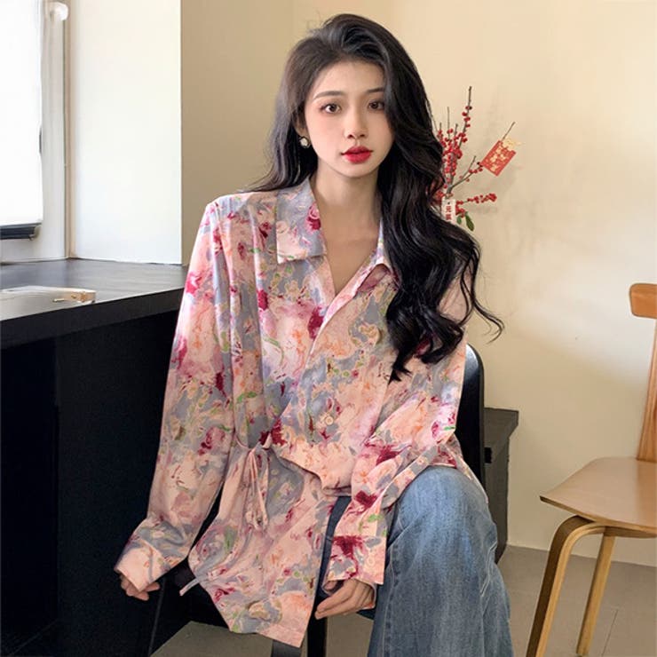 柄シャツ ピンク ピンクミックス | Decorative  | 詳細画像1 