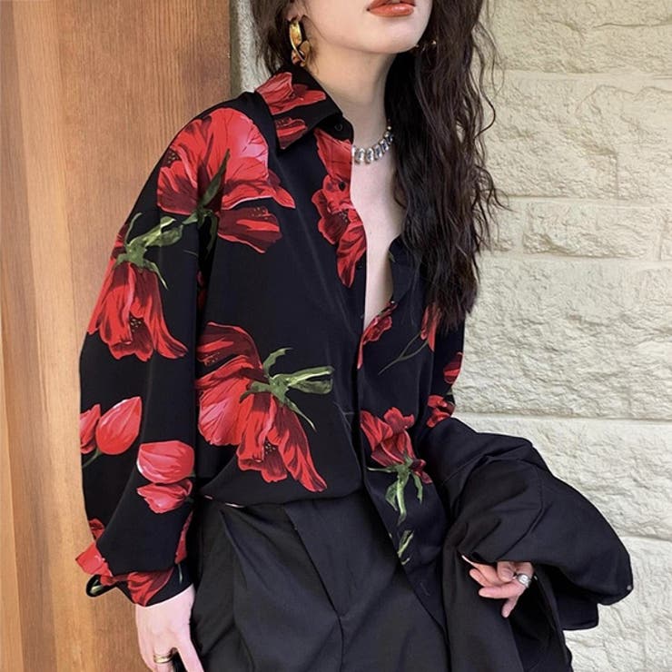 柄シャツ 花柄 花[品番：DCTW0004626]｜Decorative （デコラティブ）の