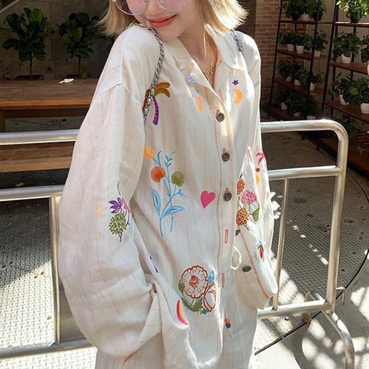 柄シャツ ストライプ ピンク | Decorative  | 詳細画像1 