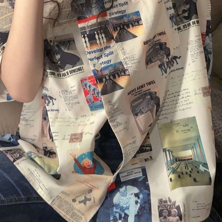 柄シャツ 新聞柄 ニュースペーパー柄 | Decorative  | 詳細画像2 