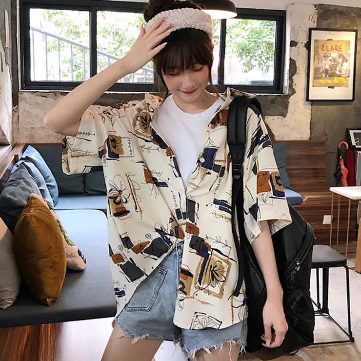 柄シャツ 花柄 幾何柄 | Decorative  | 詳細画像4 