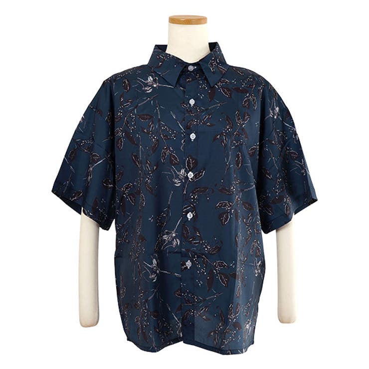 柄シャツ リーフ柄 ネイビー | Decorative  | 詳細画像5 