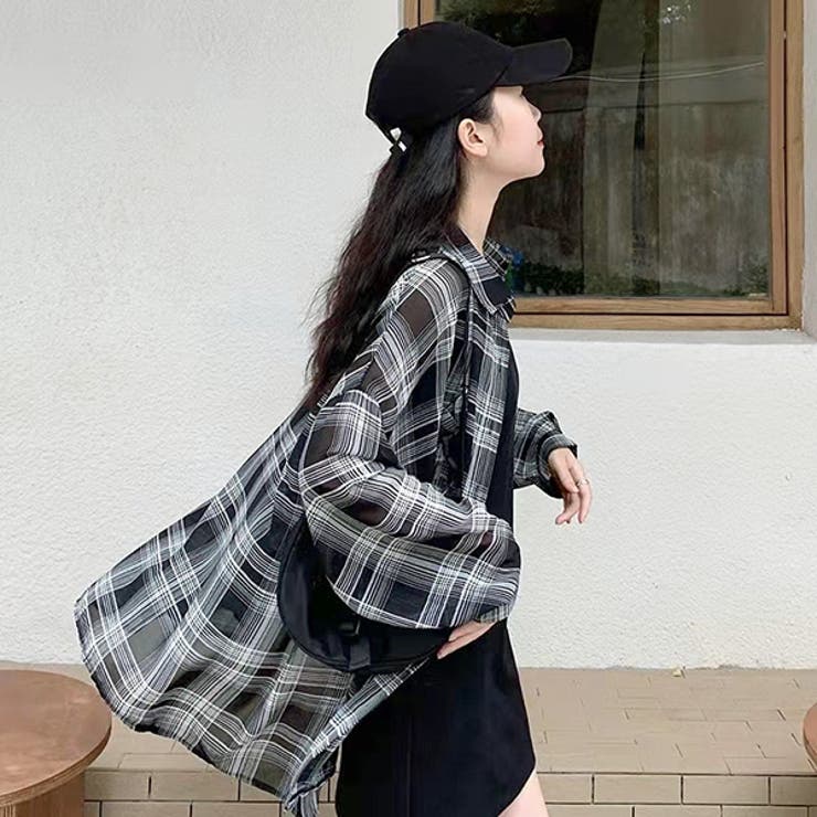 柄シャツ チェック シアー | Decorative  | 詳細画像2 