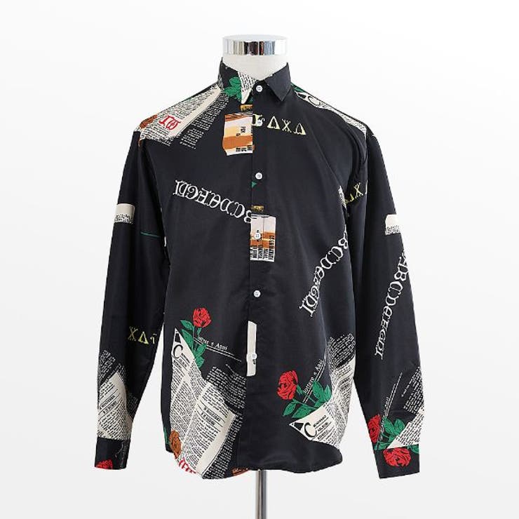 柄シャツ バラ コラージュ | Decorative  | 詳細画像9 