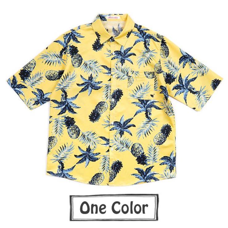 柄シャツ パイナップル柄 イエロー | Decorative  | 詳細画像16 