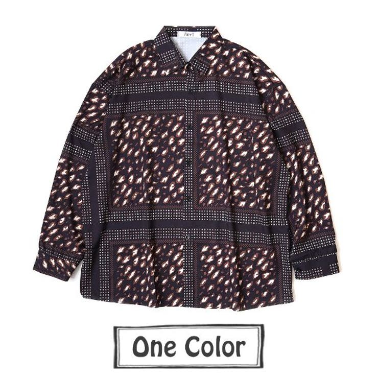 柄シャツ レオパード柄 チョコレート[品番：DCTW0003323]｜Decorative