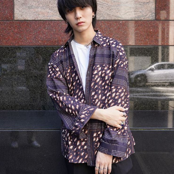 柄シャツ レオパード柄 チョコレート[品番：DCTW0003323]｜Decorative