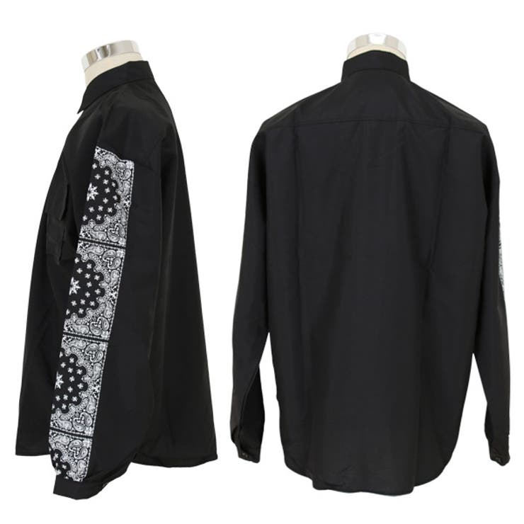 お値引き可Ground Y バンダナ柄 シャツ FLORAL PRINT SHORT SLEEVED SHIRT(FREE SIZE BLACK): Ground Y