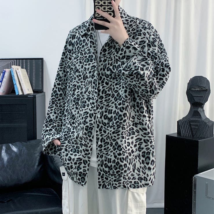 柄シャツ レオパード柄 長袖シャツ[品番：DCTW0003730