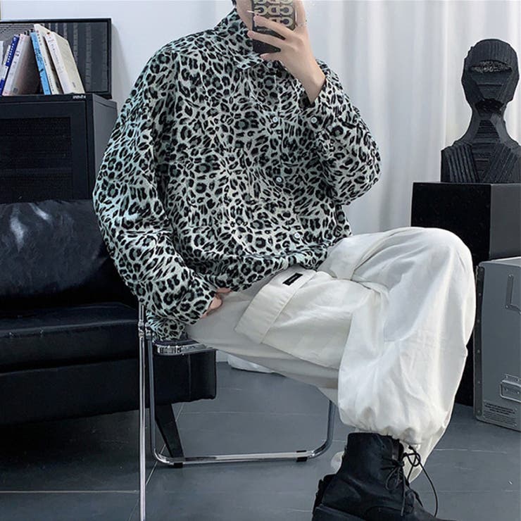 柄シャツ レオパード柄 長袖シャツ[品番：DCTW0003730