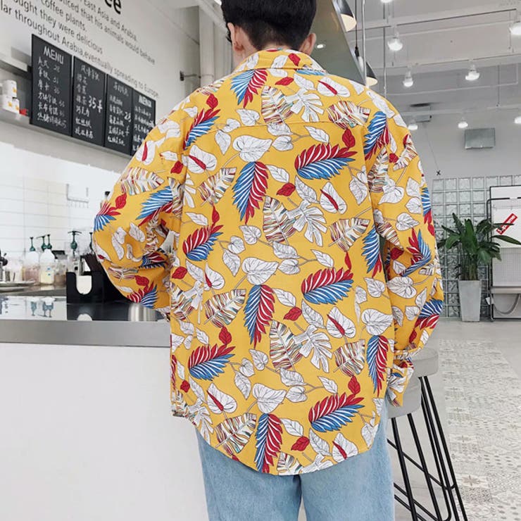 柄シャツ リーフ柄 ボタニカル柄 | Decorative  | 詳細画像3 