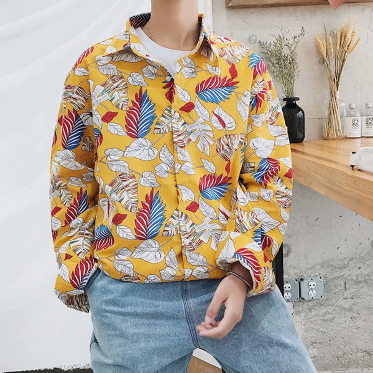 柄シャツ リーフ柄 ボタニカル柄 | Decorative  | 詳細画像4 