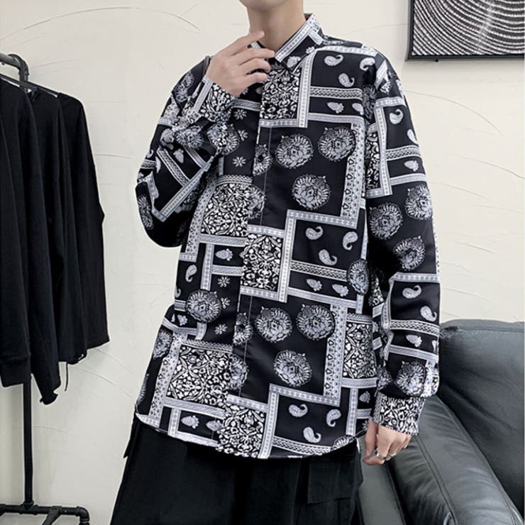 柄シャツ バンダナ柄 長袖[品番：DCTW0003751]｜Decorative