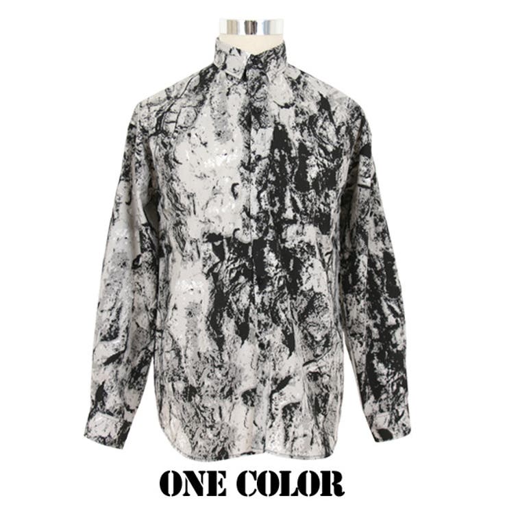 柄シャツ タイダイ柄 グレー[品番：DCTW0003901]｜Decorative