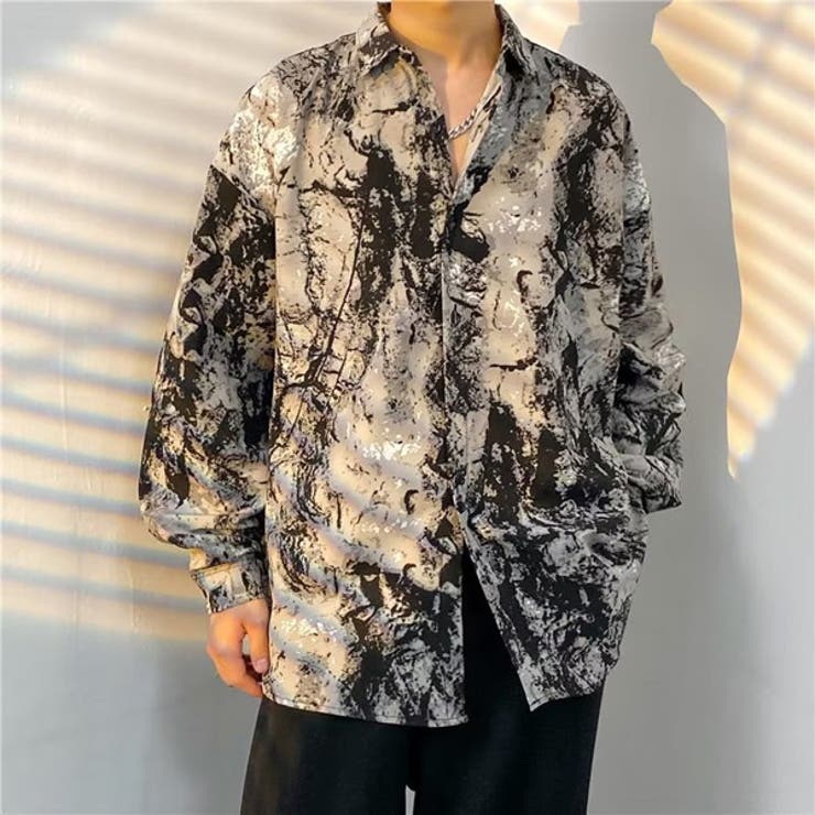 柄シャツ タイダイ柄 グレー | Decorative  | 詳細画像5 
