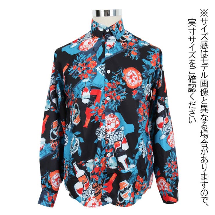 安いそれに目立つ 柄シャツ ヴィンテージ アート[品番：DCTW0003959]｜Decorative Lサイズ