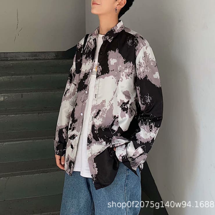 柄シャツ タイダイ柄 灰紫 | Decorative  | 詳細画像5 