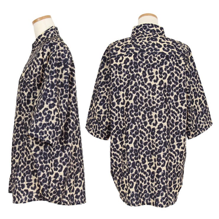 柄シャツ レオパード柄 半袖[品番：DCTW0003988]｜Decorative