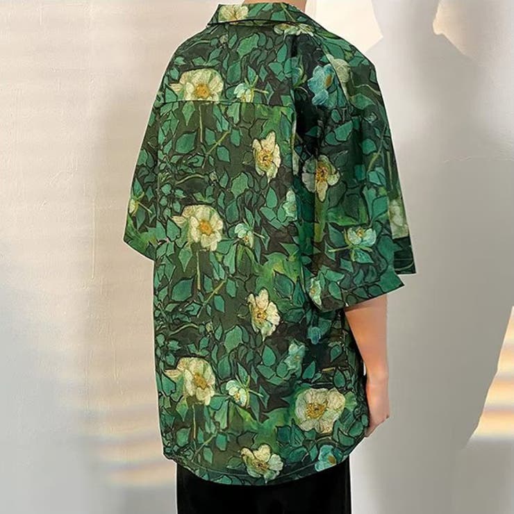 柄シャツ ボタニカル柄 オープンカラー | Decorative  | 詳細画像6 