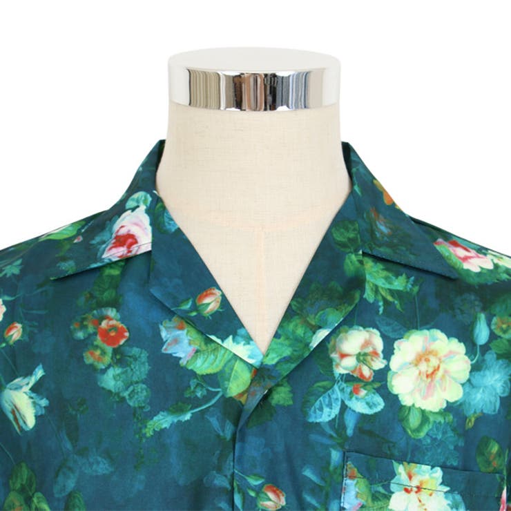 柄シャツ フラワー柄 オープンカラー | Decorative  | 詳細画像10 