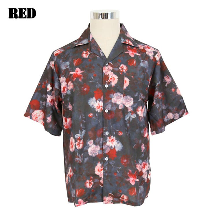 柄シャツ フラワー柄 オープンカラー | Decorative  | 詳細画像12 
