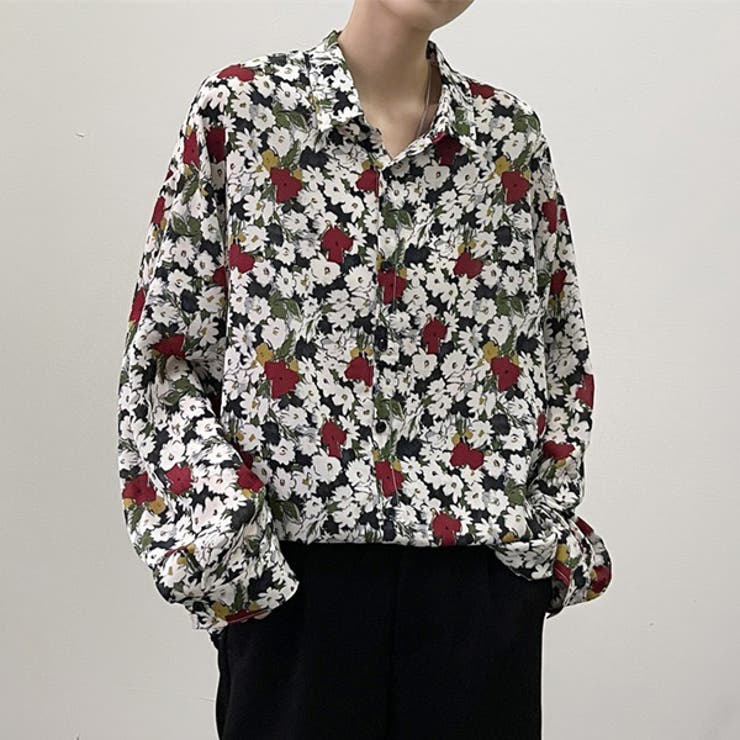 柄シャツ 花柄 長袖シャツ[品番：DCTW0004142]｜Decorative