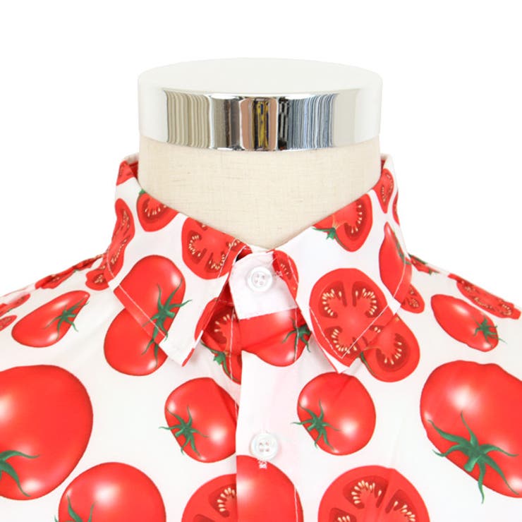 柄シャツ トマト柄 半袖シャツ[品番：DCTW0004128]｜Decorative