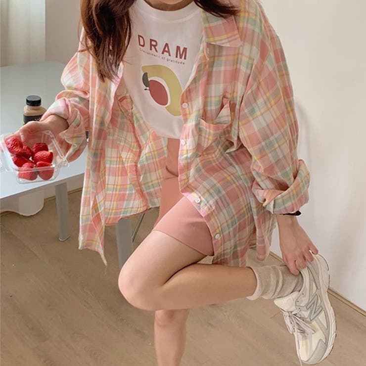 柄シャツ チェック マドラスチェック[品番:DCTW0004448 柄シャツ チェック マドラスチェック[品番:DCTW0004448