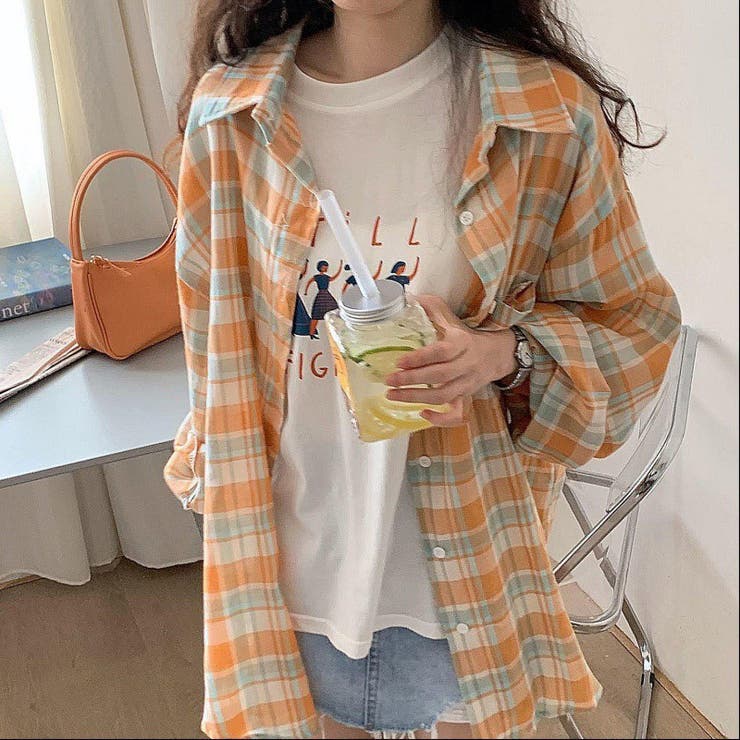 柄シャツ チェック マドラスチェック[品番:DCTW0004448 柄シャツ チェック マドラスチェック[品番:DCTW0004448