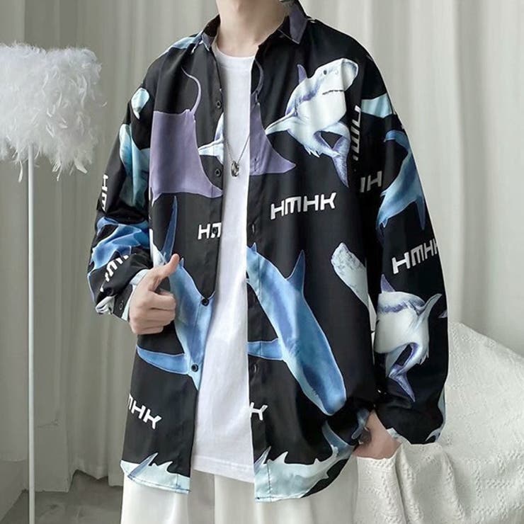 柄シャツ シャーク柄 サメ柄 | Decorative  | 詳細画像5 