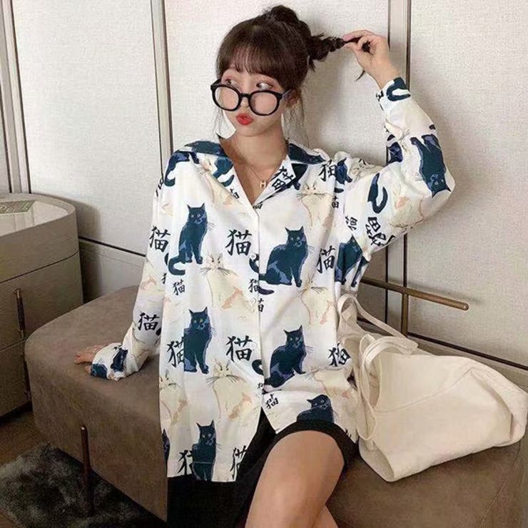 柄シャツ 猫柄 ネコ柄 | Decorative  | 詳細画像1 