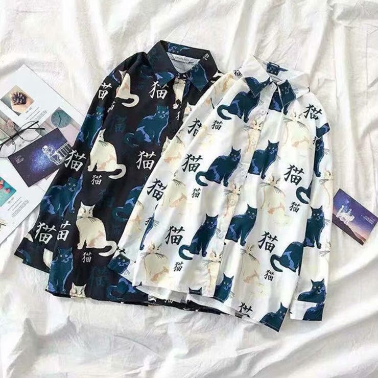 柄シャツ 猫柄 ネコ柄 | Decorative  | 詳細画像5 