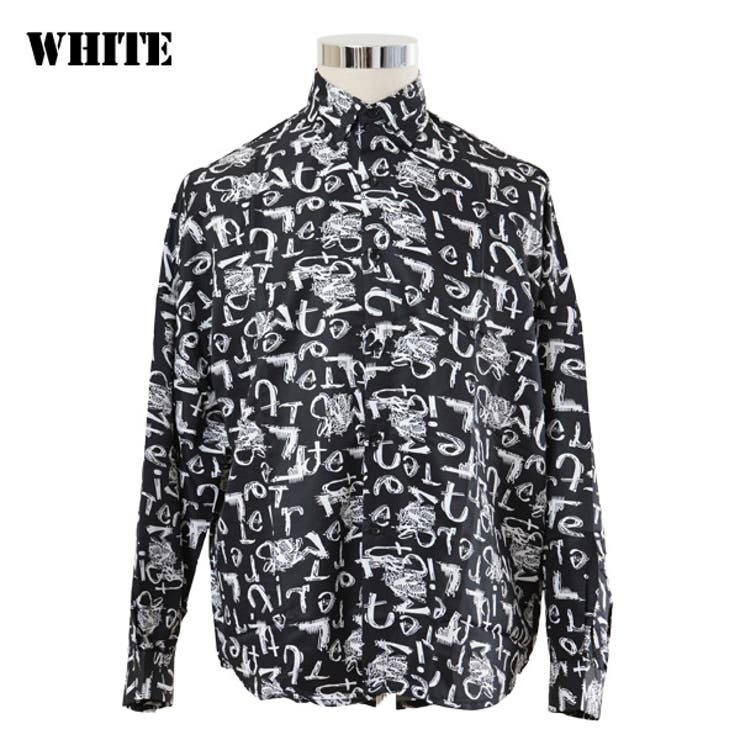 柄シャツ アルファベット柄 ロゴ柄[品番：DCTW0004307]｜Decorative