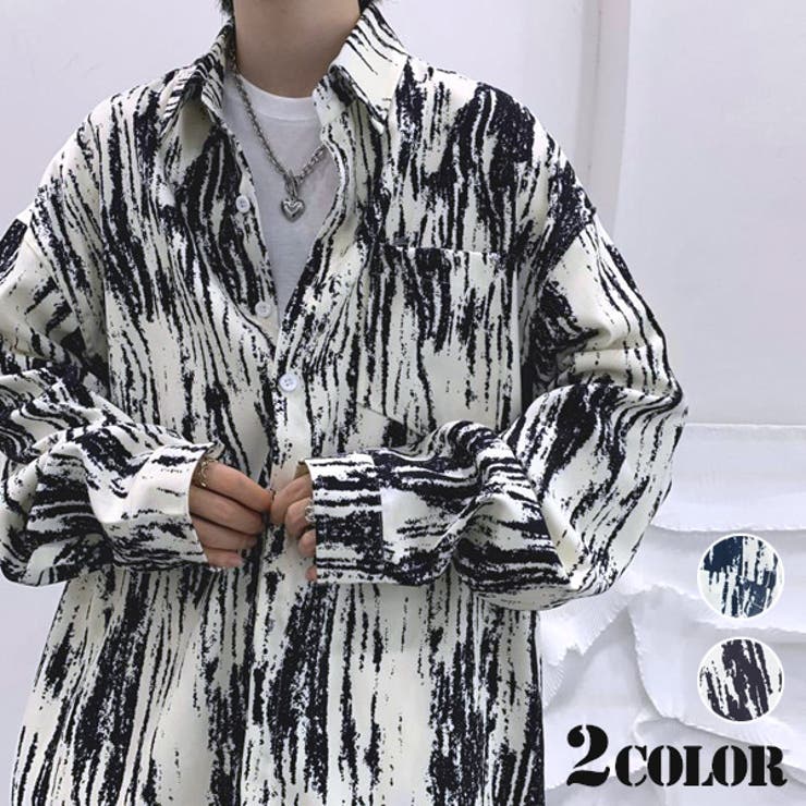 柄シャツ かすれ模様 タイダイ柄[品番：DCTW0004319]｜Decorative