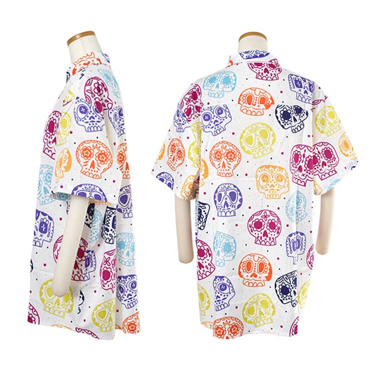 柄シャツ ドクロ ガイコツ | Decorative  | 詳細画像3 