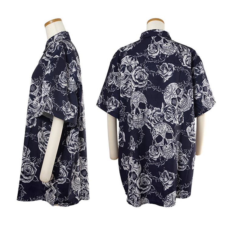 柄シャツ ドクロ スカル[品番：DCTW0004395]｜Decorative