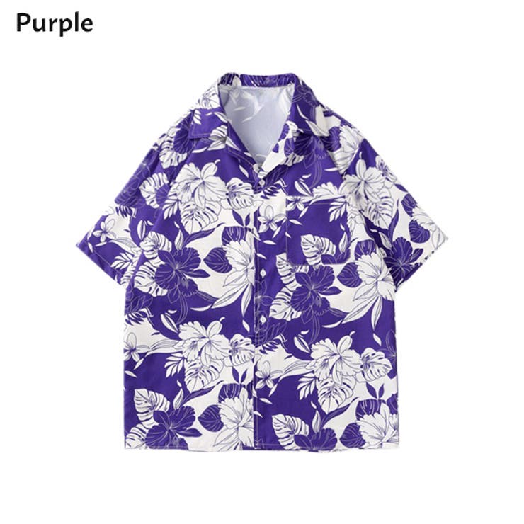 柄シャツ ハイビスカス フラワー[品番：DCTW0004413]｜Decorative