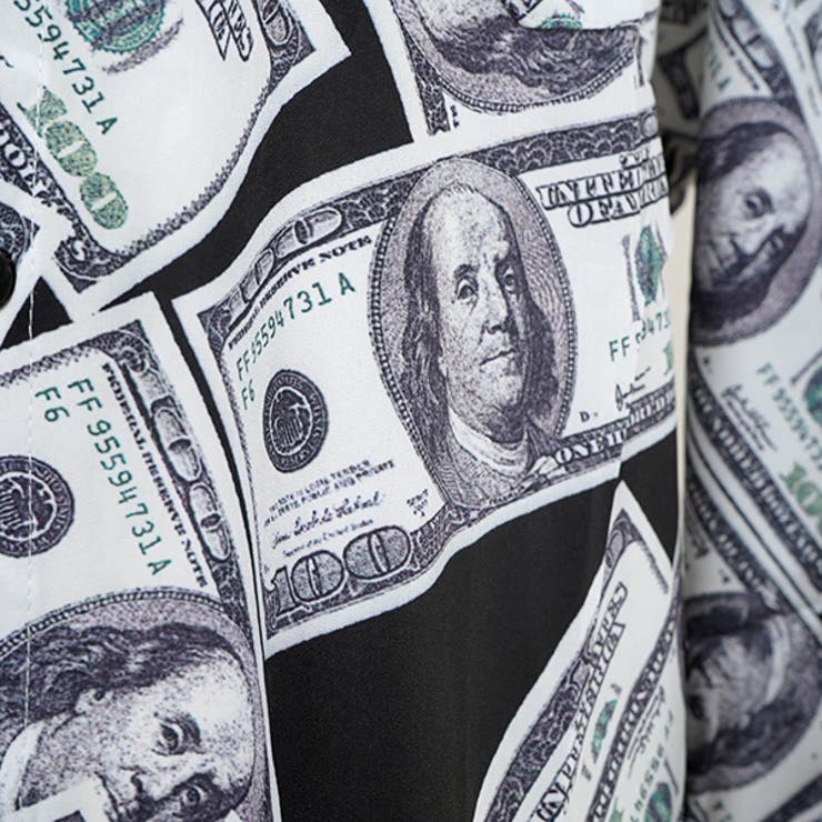 柄シャツ 紙幣 ドル札[品番：DCTW0004452]｜Decorative （デコラティブ