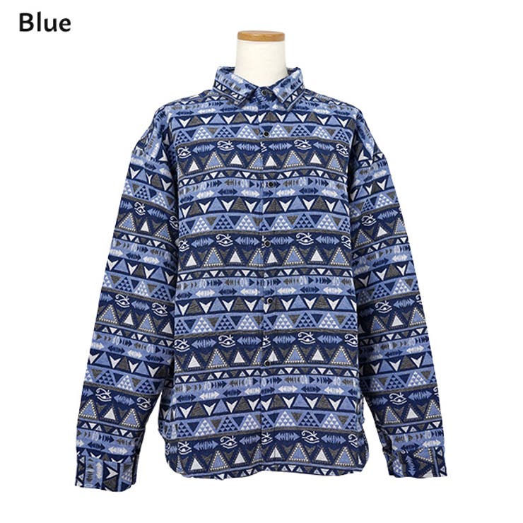 柄シャツ ジャカード 三角[品番：DCTW0004430]｜Decorative