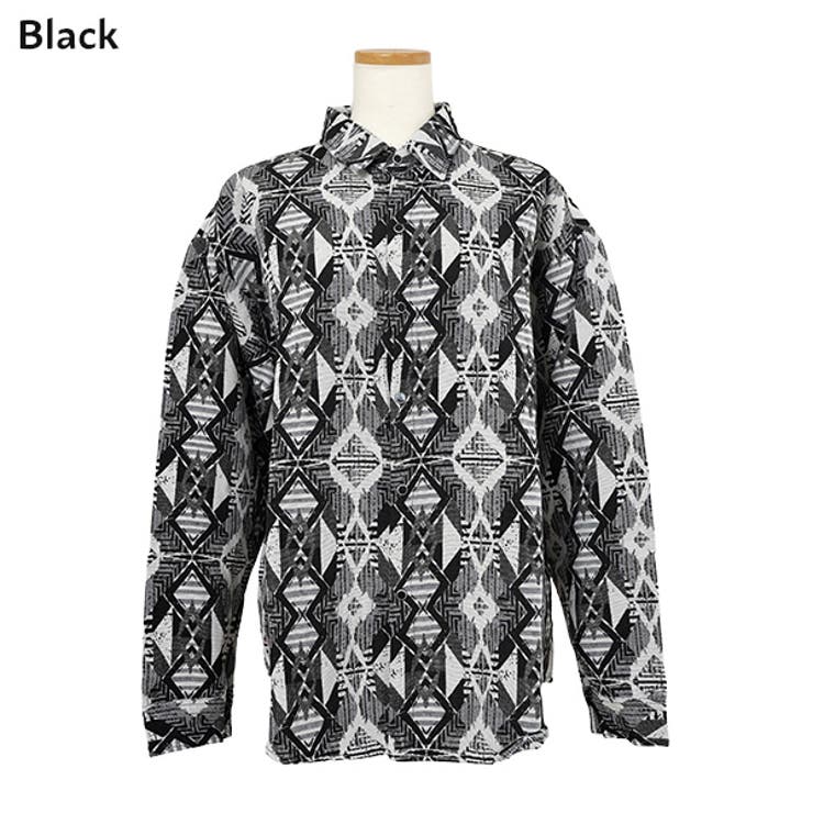 柄シャツ ジャカード トライバル柄[品番：DCTW0004438]｜Decorative