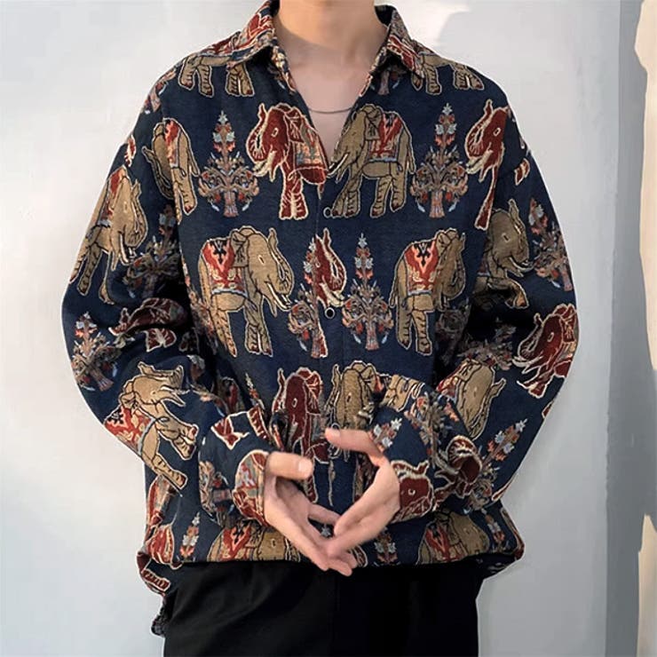 象柄シャツ レディース レディース marble SUD マーブルシュッド doily