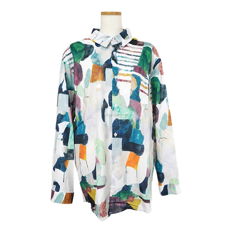 柄シャツ カラフル 絵の具[品番：DCTW0004465]｜Decorative