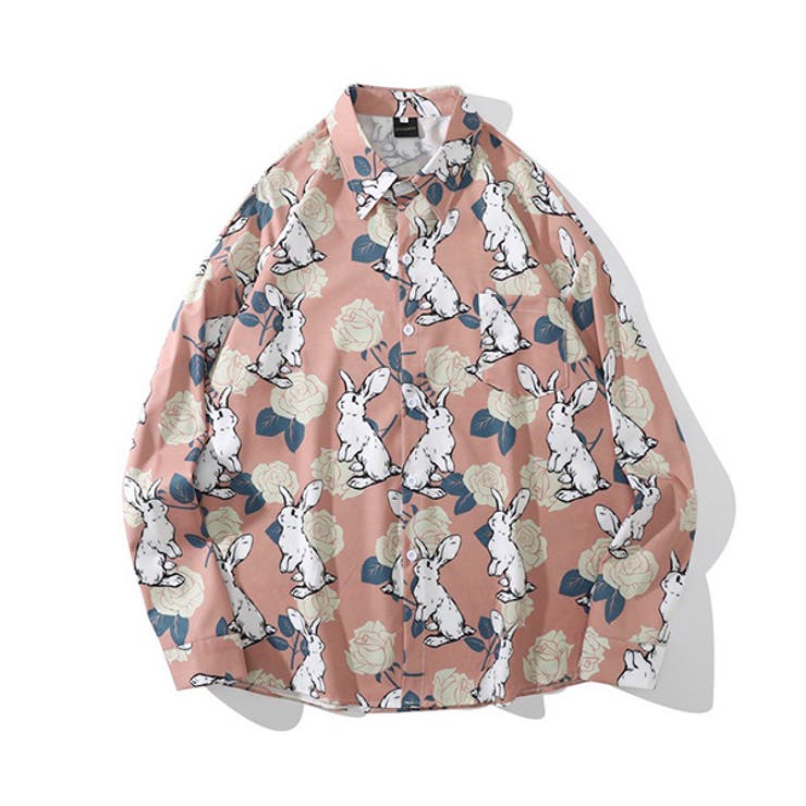 柄シャツ うさぎ ウサギ柄[品番：DCTW0004469]｜Decorative