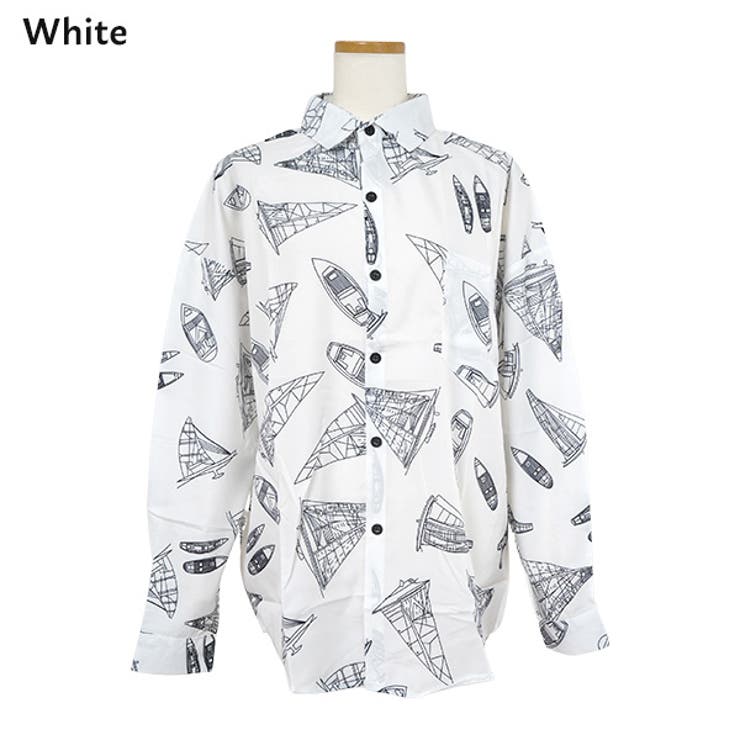 柄シャツ 船 ヨット[品番：DCTW0004482]｜Decorative