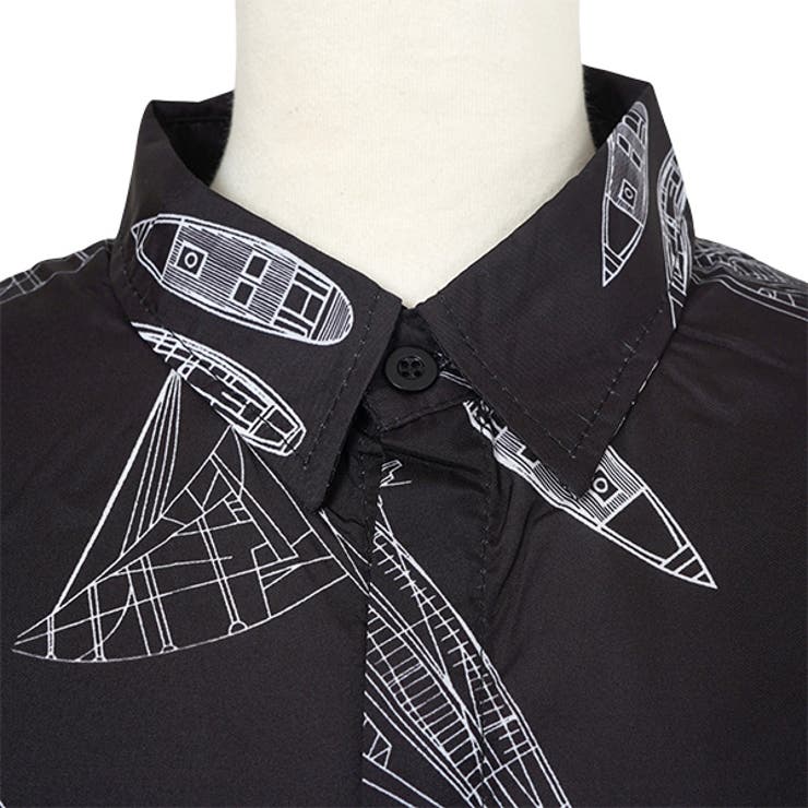 柄シャツ 船 ヨット[品番：DCTW0004482]｜Decorative
