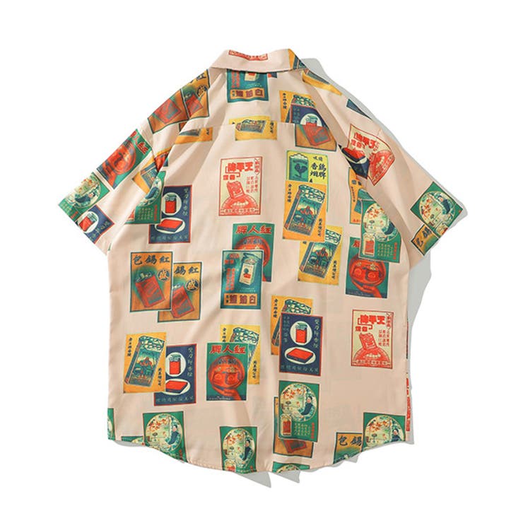 柄シャツ ポスターレトロ タバコ | Decorative  | 詳細画像3 