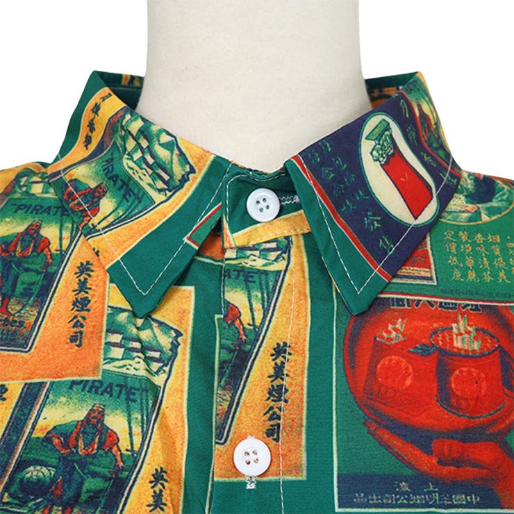 柄シャツ ポスターレトロ タバコ[品番：DCTW0004474